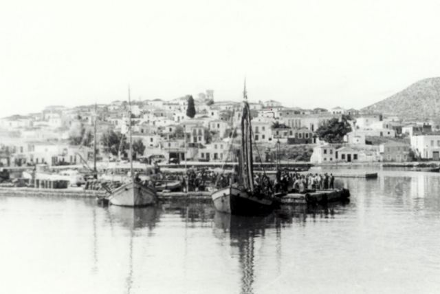 LIMANI - Port with Old Village in the background